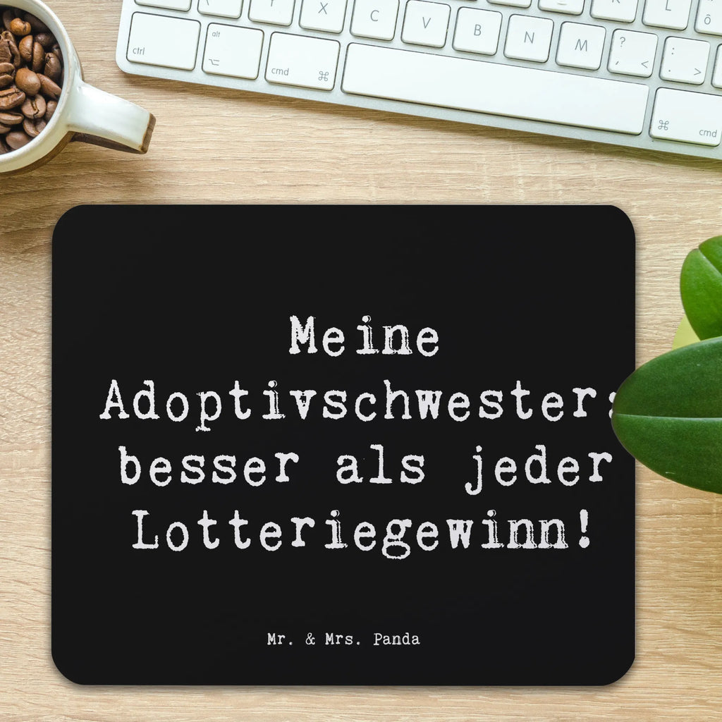 Mauspad Spruch Adoptivschwester Wunder Mousepad, Computer zubehör, Büroausstattung, PC Zubehör, Arbeitszimmer, Mauspad, Einzigartiges Mauspad, Designer Mauspad, Mausunterlage, Mauspad Büro, Familie, Vatertag, Muttertag, Bruder, Schwester, Mama, Papa, Oma, Opa