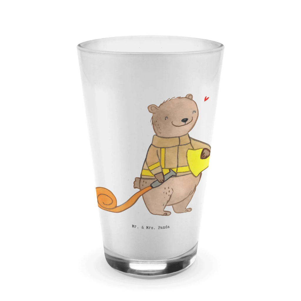 Glas Bär Freiwillige Feuerwehr Cappuccino Glas, Glas, Cappuccino Tasse, Latte Macchiato, Geschenk, Sport, Sportart, Hobby, Schenken, Danke, Dankeschön, Auszeichnung, Gewinn, Sportler, Freiwillige Feuerwehr, Feuerwehrfest, Jugendfeuerwehr