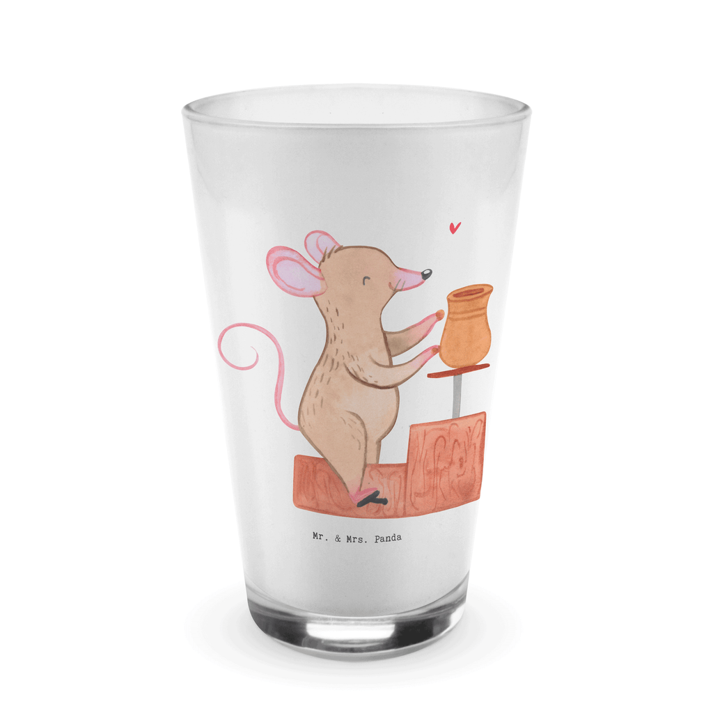 Glas Maus Töpfern Cappuccino Glas, Glas, Cappuccino Tasse, Latte Macchiato, Geschenk, Sport, Sportart, Hobby, Schenken, Danke, Dankeschön, Auszeichnung, Gewinn, Sportler, Töpfern, Töpferei, Töpferkurs