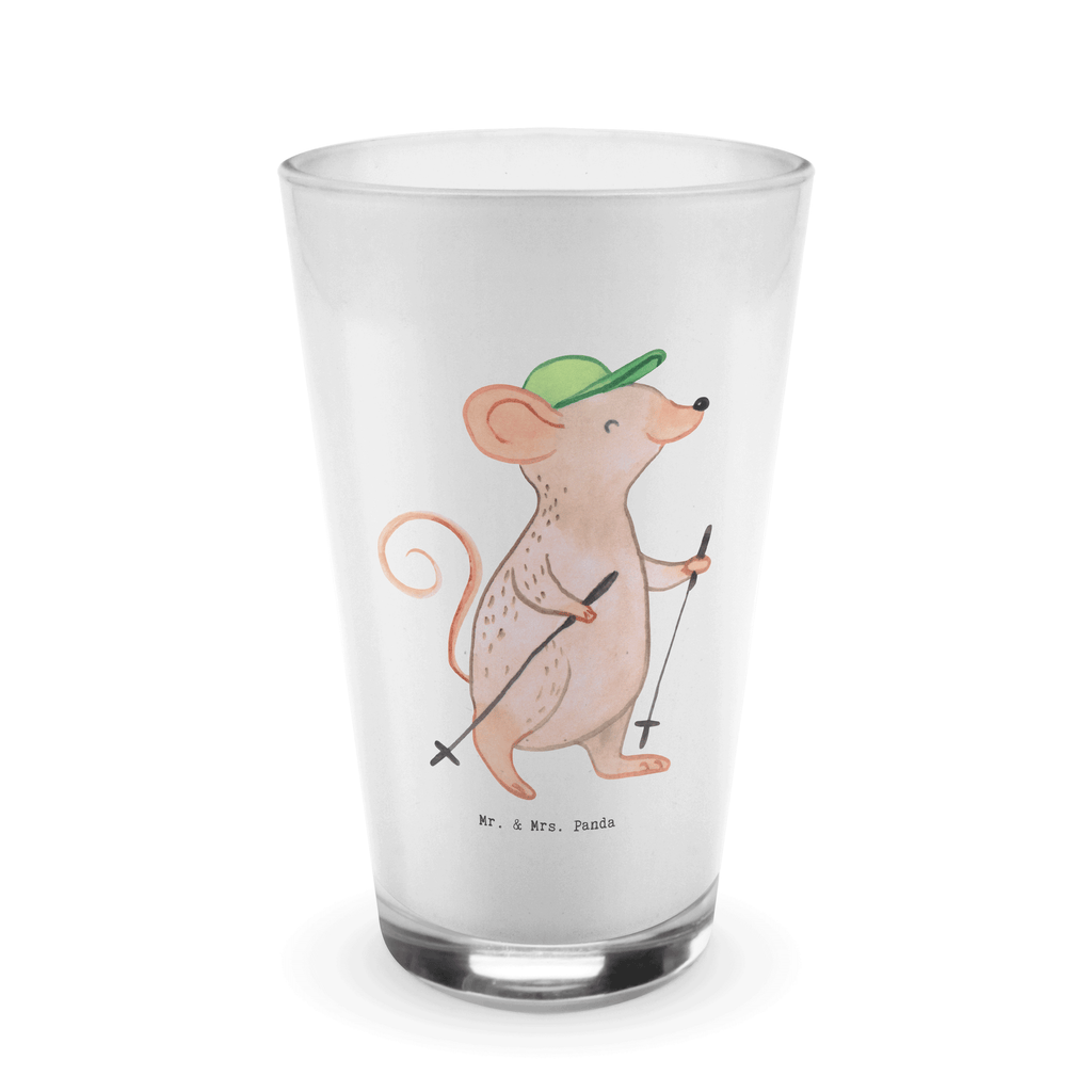 Glas Maus Walking Cappuccino Glas, Glas, Cappuccino Tasse, Latte Macchiato, Geschenk, Sport, Sportart, Hobby, Schenken, Danke, Dankeschön, Auszeichnung, Gewinn, Sportler, Walking, Walken, schnelles Gehen, Spazieren gehen