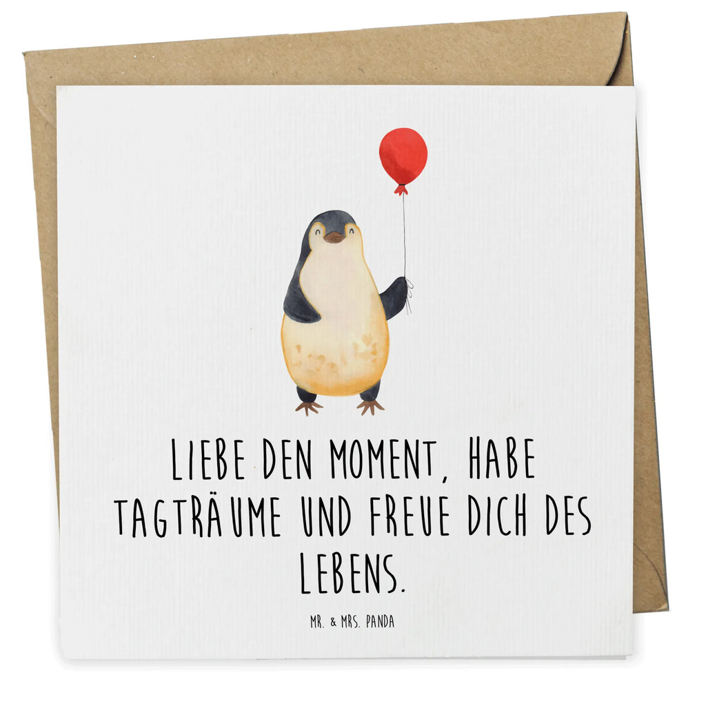 Deluxe Karte Pinguin Luftballon Karte, Grußkarte, Klappkarte, Einladungskarte, Glückwunschkarte, Hochzeitskarte, Geburtstagskarte, Hochwertige Grußkarte, Hochwertige Klappkarte, Pinguin, Pinguine, Luftballon, Tagträume, Lebenslust, Geschenk Freundin, Geschenkidee, beste Freundin, Motivation, Neustart, neues Leben, Liebe, Glück