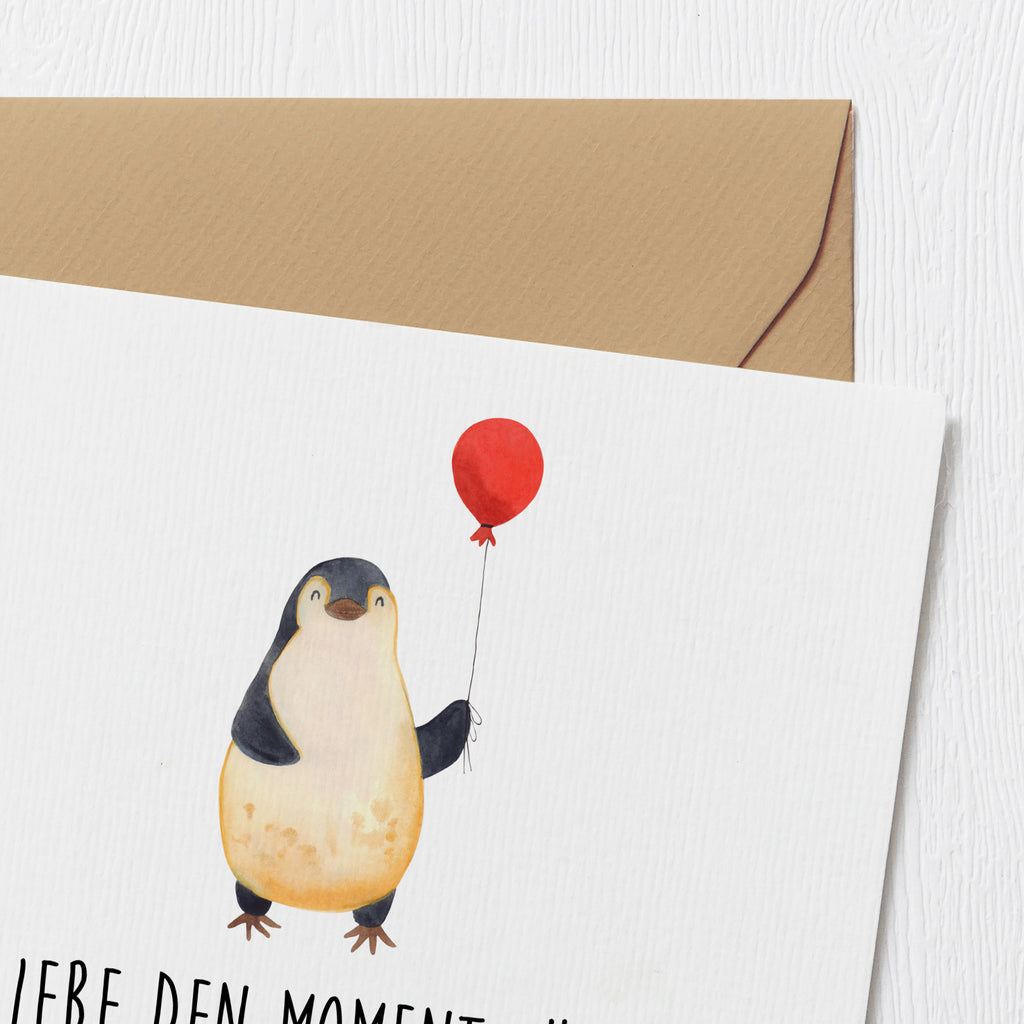 Deluxe Karte Pinguin Luftballon Karte, Grußkarte, Klappkarte, Einladungskarte, Glückwunschkarte, Hochzeitskarte, Geburtstagskarte, Hochwertige Grußkarte, Hochwertige Klappkarte, Pinguin, Pinguine, Luftballon, Tagträume, Lebenslust, Geschenk Freundin, Geschenkidee, beste Freundin, Motivation, Neustart, neues Leben, Liebe, Glück