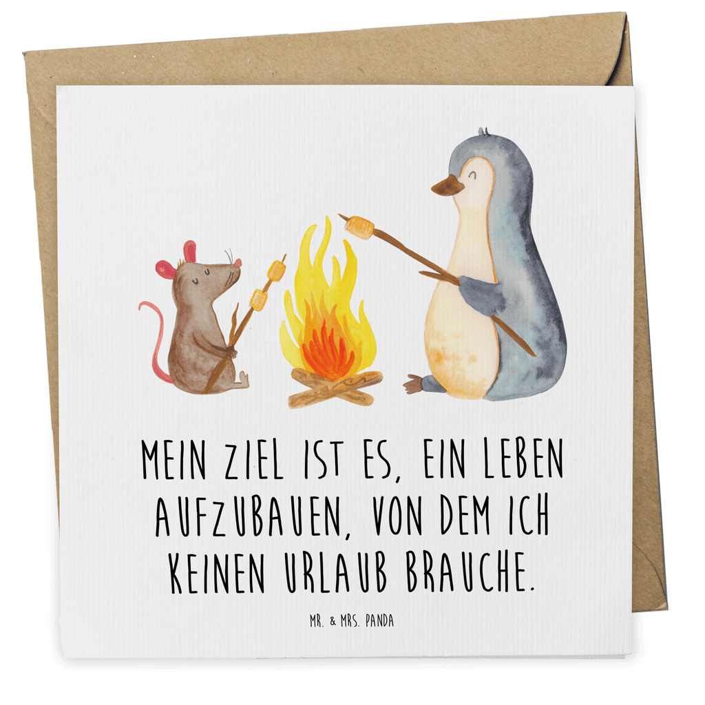 Deluxe Karte Pinguin Lagerfeuer Karte, Grußkarte, Klappkarte, Einladungskarte, Glückwunschkarte, Hochzeitskarte, Geburtstagskarte, Hochwertige Grußkarte, Hochwertige Klappkarte, Pinguin, Maus, Pinguine, Lagerfeuer, Leben, Arbeit, Job, Motivation, Büro, Büroalltag, Lebensspruch, Lebensmotivation, Neustart, Liebe, grillen, Feuer, Marshmallows