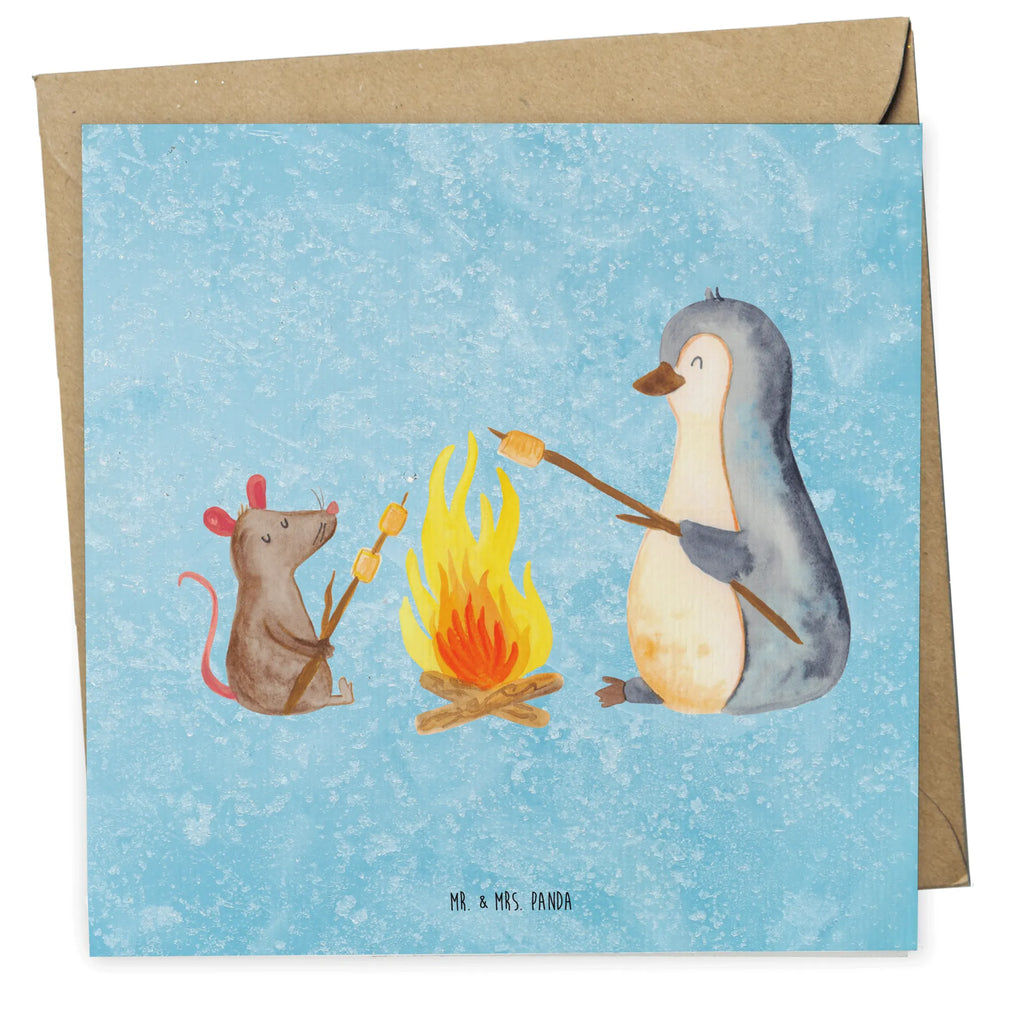 Deluxe Karte Pinguin Lagerfeuer Karte, Grußkarte, Klappkarte, Einladungskarte, Glückwunschkarte, Hochzeitskarte, Geburtstagskarte, Hochwertige Grußkarte, Hochwertige Klappkarte, Pinguin, Maus, Pinguine, Lagerfeuer, Leben, Arbeit, Job, Motivation, Büro, Büroalltag, Lebensspruch, Lebensmotivation, Neustart, Liebe, grillen, Feuer, Marshmallows