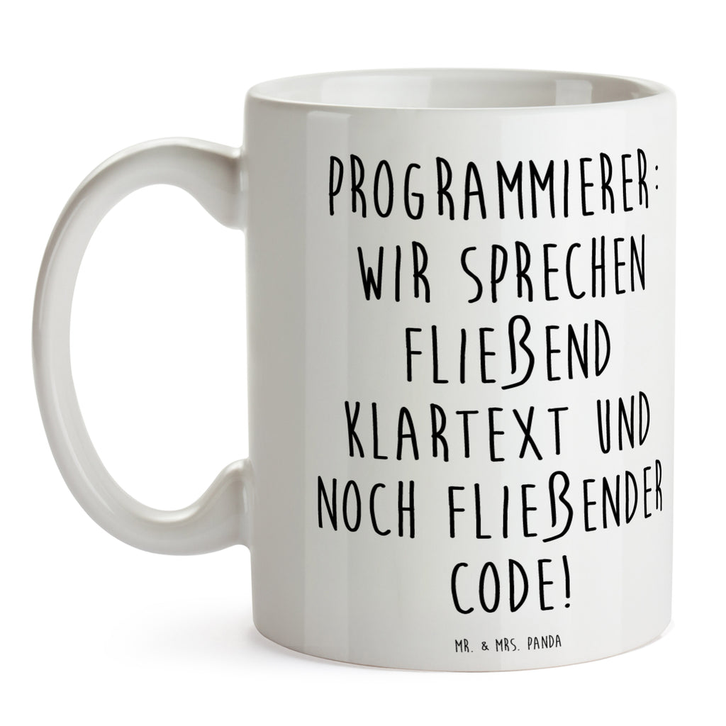 Tasse Programmierer: Wir sprechen fließend Klartext und noch fließender Code! Tasse, Kaffeetasse, Teetasse, Becher, Kaffeebecher, Teebecher, Keramiktasse, Porzellantasse, Büro Tasse, Geschenk Tasse, Tasse Sprüche, Tasse Motive, Kaffeetassen, Tasse bedrucken, Designer Tasse, Cappuccino Tassen, Schöne Teetassen, Beruf, Ausbildung, Jubiläum, Abschied, Rente, Kollege, Kollegin, Geschenk, Schenken, Arbeitskollege, Mitarbeiter, Firma, Danke, Dankeschön