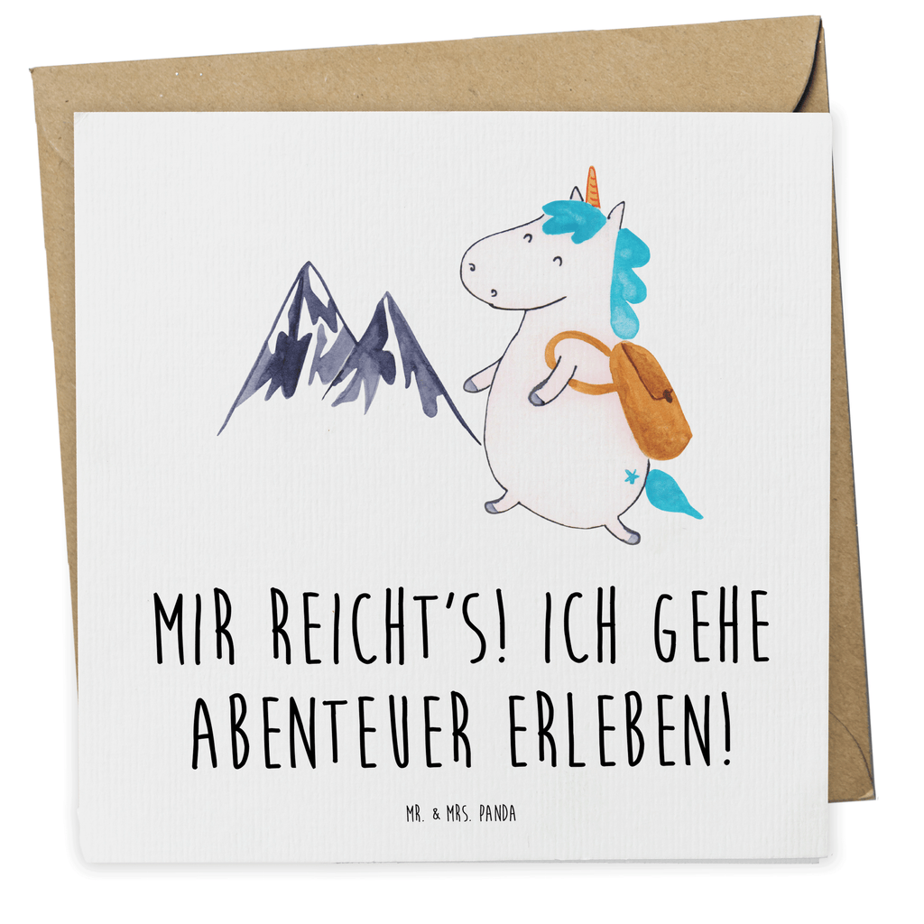 Deluxe Karte Einhorn Bergsteiger Karte, Grußkarte, Klappkarte, Einladungskarte, Glückwunschkarte, Hochzeitskarte, Geburtstagskarte, Hochwertige Grußkarte, Hochwertige Klappkarte, Einhorn, Einhörner, Einhorn Deko, Pegasus, Unicorn, Bergsteiger, Abenteuer, Berge, Abenteurer, Weltenbummler, Weltreise, Reisen, Urlaub, Entdecker