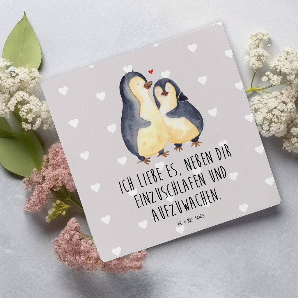 Deluxe Karte Pinguine Einschlafen Karte, Grußkarte, Klappkarte, Einladungskarte, Glückwunschkarte, Hochzeitskarte, Geburtstagskarte, Hochwertige Grußkarte, Hochwertige Klappkarte, Liebe, Partner, Freund, Freundin, Ehemann, Ehefrau, Heiraten, Verlobung, Heiratsantrag, Liebesgeschenk, Jahrestag, Hocheitstag, Valentinstag, Geschenk für Frauen, Hochzeitstag, Mitbringsel, Geschenk für Freundin, Geschenk für Partner, Liebesbeweis, für Männer, für Ehemann