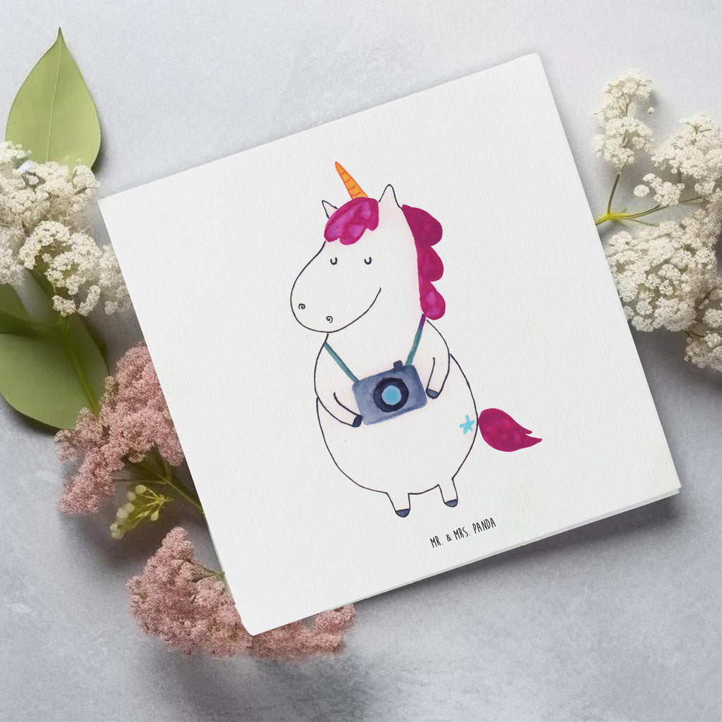 Deluxe Karte Einhorn Fotograf Karte, Grußkarte, Klappkarte, Einladungskarte, Glückwunschkarte, Hochzeitskarte, Geburtstagskarte, Hochwertige Grußkarte, Hochwertige Klappkarte, Einhorn, Einhörner, Einhorn Deko, Pegasus, Unicorn, Fotograf, Fotografie, Kamera, Reisen, Weltreise, Weltenbummler, Urlaub, Tourist, Kurztrip, Reise, Städtereise