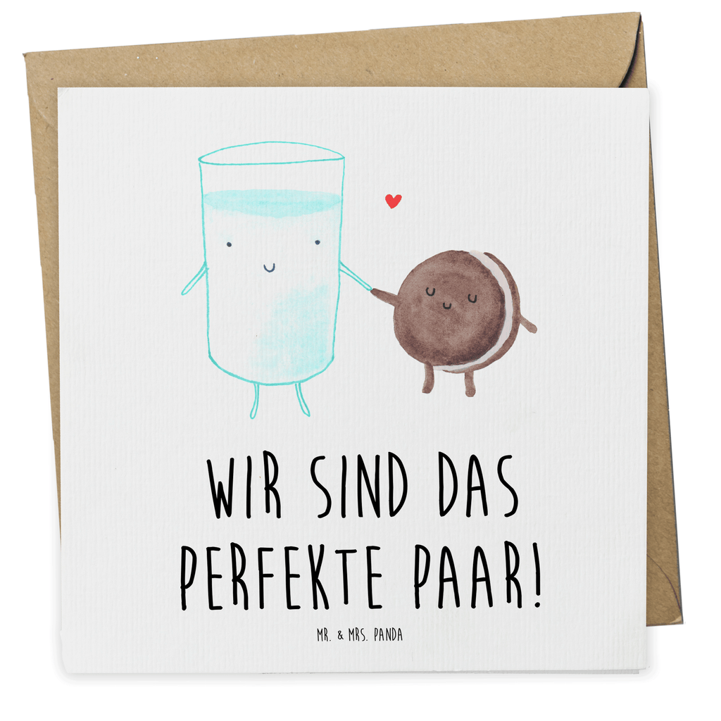 Deluxe Karte Milch Keks Karte, Grußkarte, Klappkarte, Einladungskarte, Glückwunschkarte, Hochzeitskarte, Geburtstagskarte, Hochwertige Grußkarte, Hochwertige Klappkarte, Tiermotive, Gute Laune, lustige Sprüche, Tiere, Milk, Cookie, Milch, Keks, Kekse, Kaffee, Einladung Frühstück, Motiv süß, romantisch, perfektes Paar