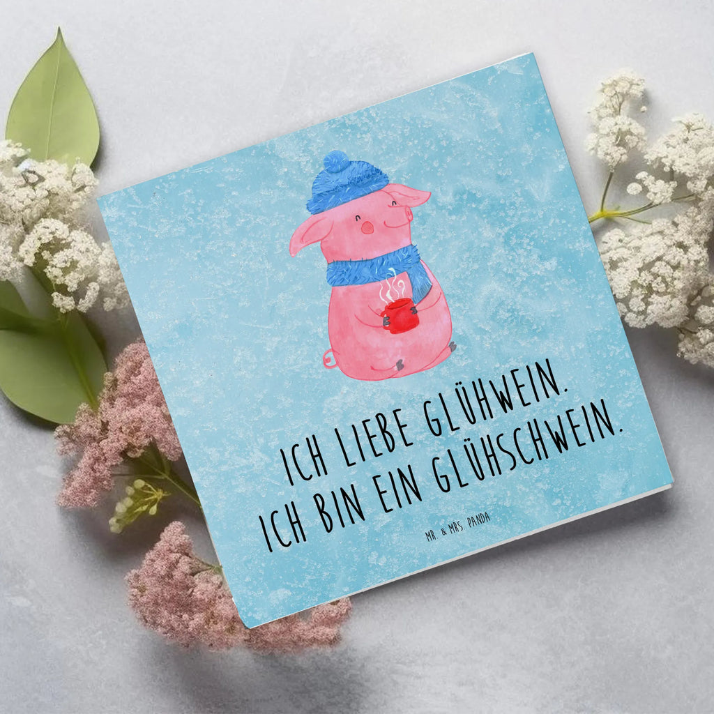 Deluxe Karte Schwein Glühwein Karte, Grußkarte, Klappkarte, Einladungskarte, Glückwunschkarte, Hochzeitskarte, Geburtstagskarte, Hochwertige Grußkarte, Hochwertige Klappkarte, Winter, Weihnachten, Weihnachtsdeko, Nikolaus, Advent, Heiligabend, Wintermotiv, Glühschwein, Glühwein, Weihnachtsmarkt, Punsch