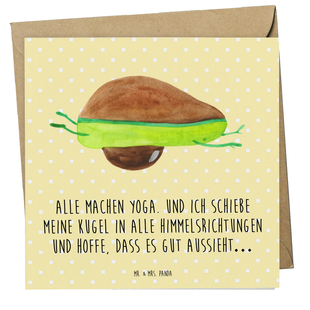 Deluxe Karte Avocado Yoga Karte, Grußkarte, Klappkarte, Einladungskarte, Glückwunschkarte, Hochzeitskarte, Geburtstagskarte, Hochwertige Grußkarte, Hochwertige Klappkarte, Avocado, Veggie, Vegan, Gesund, Avocado Yoga Vegan