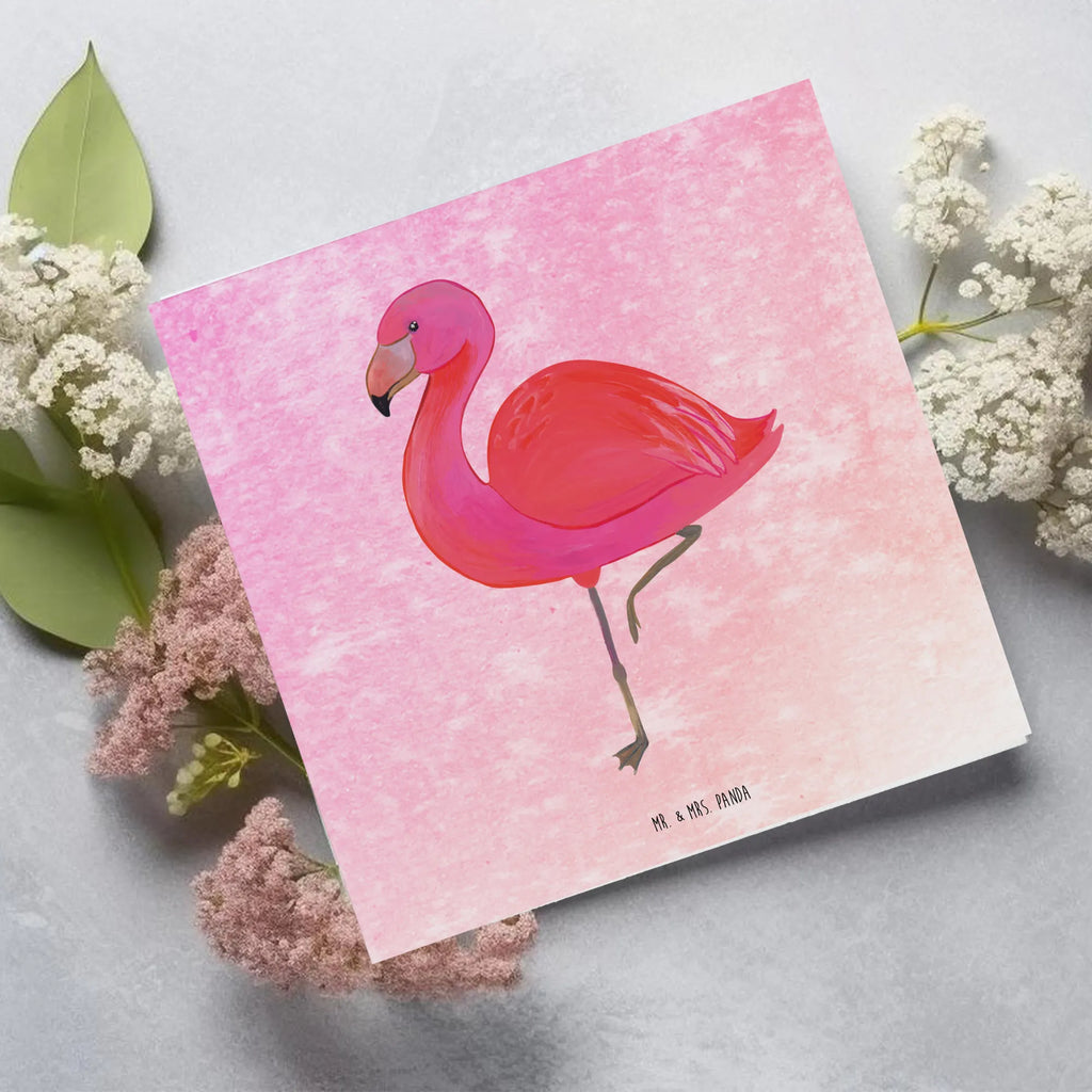 Deluxe Karte Flamingo Classic Karte, Grußkarte, Klappkarte, Einladungskarte, Glückwunschkarte, Hochzeitskarte, Geburtstagskarte, Hochwertige Grußkarte, Hochwertige Klappkarte, Flamingo, Einzigartig, Selbstliebe, Stolz, ich, für mich, Spruch, Freundin, Freundinnen, Außenseiter, Sohn, Tochter, Geschwister