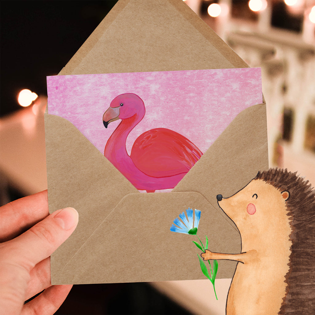 Deluxe Karte Flamingo Classic Karte, Grußkarte, Klappkarte, Einladungskarte, Glückwunschkarte, Hochzeitskarte, Geburtstagskarte, Hochwertige Grußkarte, Hochwertige Klappkarte, Flamingo, Einzigartig, Selbstliebe, Stolz, ich, für mich, Spruch, Freundin, Freundinnen, Außenseiter, Sohn, Tochter, Geschwister