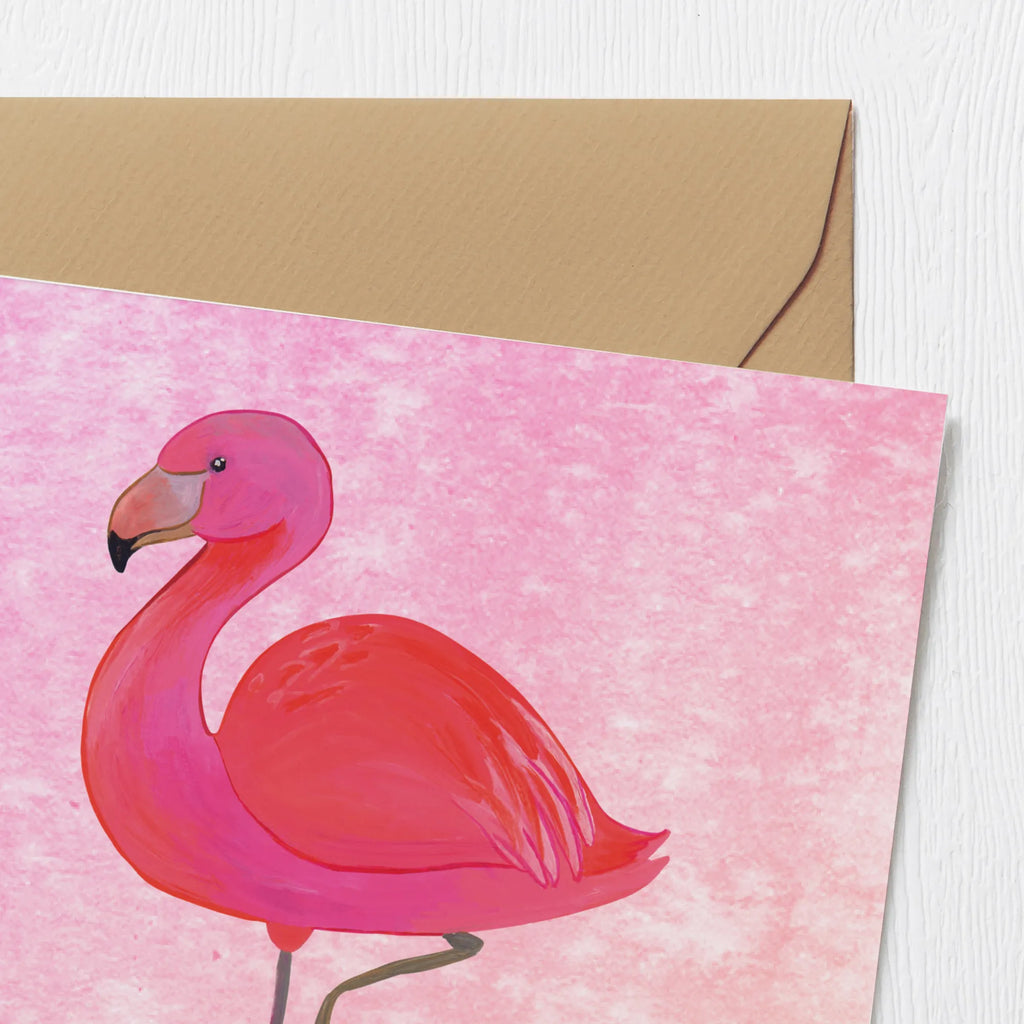 Deluxe Karte Flamingo Classic Karte, Grußkarte, Klappkarte, Einladungskarte, Glückwunschkarte, Hochzeitskarte, Geburtstagskarte, Hochwertige Grußkarte, Hochwertige Klappkarte, Flamingo, Einzigartig, Selbstliebe, Stolz, ich, für mich, Spruch, Freundin, Freundinnen, Außenseiter, Sohn, Tochter, Geschwister