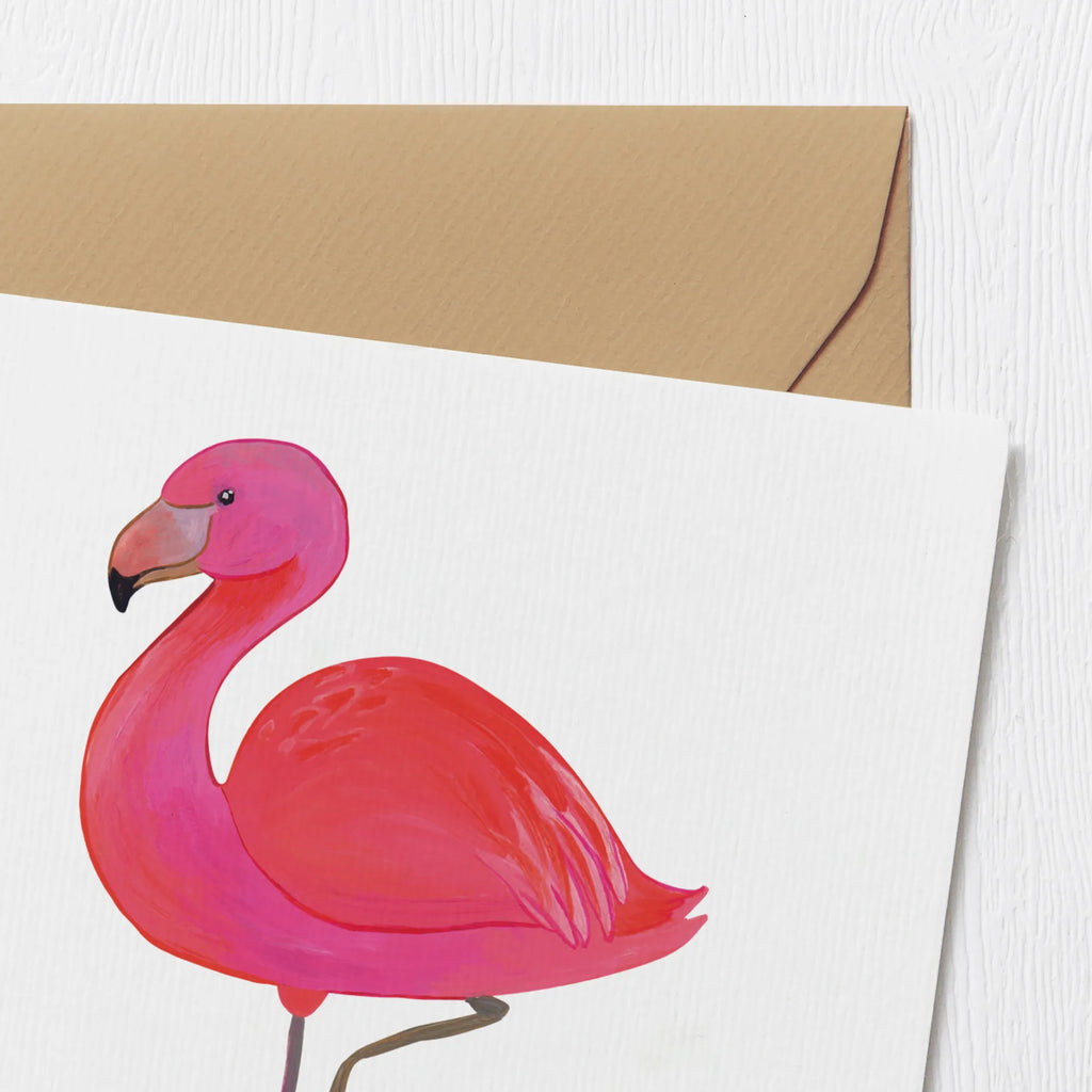 Deluxe Karte Flamingo Classic Karte, Grußkarte, Klappkarte, Einladungskarte, Glückwunschkarte, Hochzeitskarte, Geburtstagskarte, Hochwertige Grußkarte, Hochwertige Klappkarte, Flamingo, Einzigartig, Selbstliebe, Stolz, ich, für mich, Spruch, Freundin, Freundinnen, Außenseiter, Sohn, Tochter, Geschwister