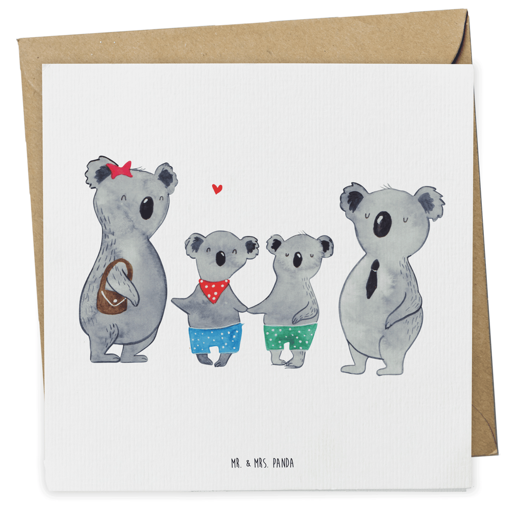 Deluxe Karte Koala Familie zwei Karte, Grußkarte, Klappkarte, Einladungskarte, Glückwunschkarte, Hochzeitskarte, Geburtstagskarte, Hochwertige Grußkarte, Hochwertige Klappkarte, Familie, Vatertag, Muttertag, Bruder, Schwester, Mama, Papa, Oma, Opa, Koala, Koalabär, beste Familie, Familienzeit, Familienleben, Koalafamilie, Lieblingsfamilie