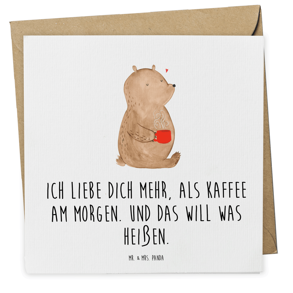 Deluxe Karte Bär Morgenkaffee Karte, Grußkarte, Klappkarte, Einladungskarte, Glückwunschkarte, Hochzeitskarte, Geburtstagskarte, Hochwertige Grußkarte, Hochwertige Klappkarte, Liebe, Partner, Freund, Freundin, Ehemann, Ehefrau, Heiraten, Verlobung, Heiratsantrag, Liebesgeschenk, Jahrestag, Hocheitstag, Valentinstag, Geschenk für Frauen, Hochzeitstag, Mitbringsel, Geschenk für Freundin, Geschenk für Partner, Liebesbeweis, für Männer, für Ehemann