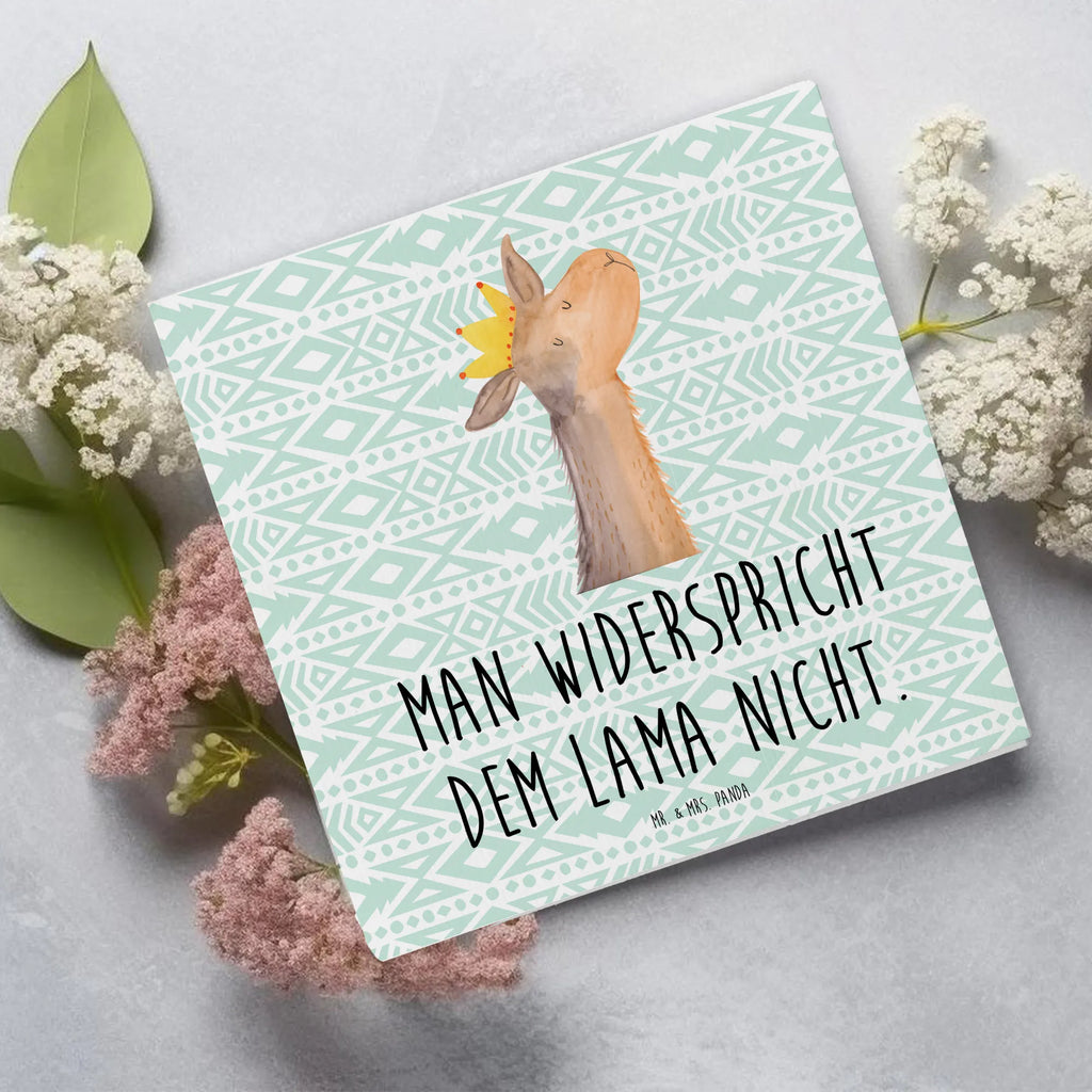 Deluxe Karte Lamakopf König Karte, Grußkarte, Klappkarte, Einladungskarte, Glückwunschkarte, Hochzeitskarte, Geburtstagskarte, Hochwertige Grußkarte, Hochwertige Klappkarte, Lama, Alpaka, Lamas, König, Königin, Freundin, Mama, Papa, Büro Kollege, Kollegin, Chef, Vorgesetzter, Abi, Abitur