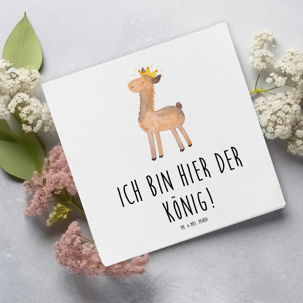 Deluxe Karte Lama König Karte, Grußkarte, Klappkarte, Einladungskarte, Glückwunschkarte, Hochzeitskarte, Geburtstagskarte, Hochwertige Grußkarte, Hochwertige Klappkarte, Lama, Alpaka, Lamas, König, Königin, Freundin, Mama, Papa, Büro Kollege, Kollegin, Chef, Vorgesetzter, Abi, Abitur