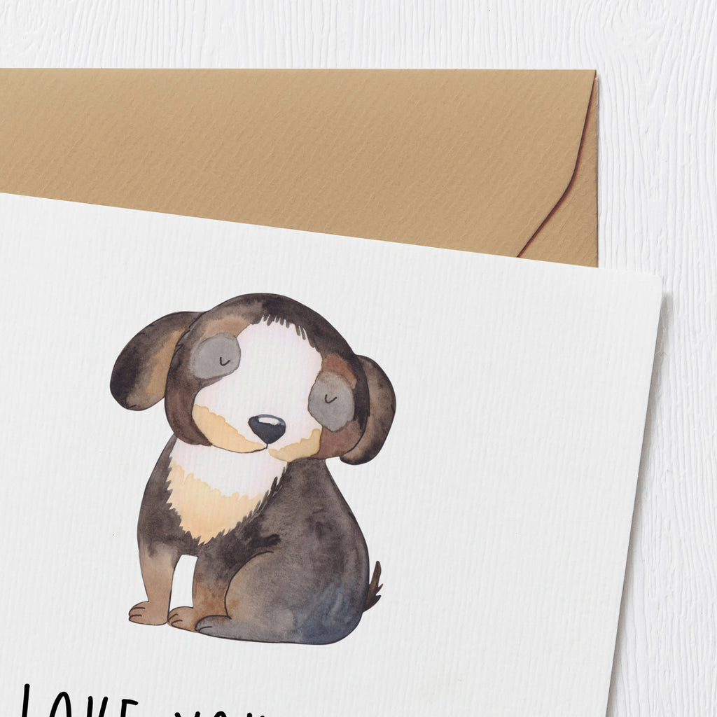 Deluxe Karte Hund Entspannen Karte, Grußkarte, Klappkarte, Einladungskarte, Glückwunschkarte, Hochzeitskarte, Geburtstagskarte, Hochwertige Grußkarte, Hochwertige Klappkarte, Hund, Hundemotiv, Haustier, Hunderasse, Tierliebhaber, Hundebesitzer, Sprüche, schwarzer Hund, Hundeliebe, Liebe, Hundeglück