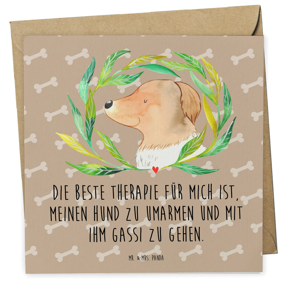 Deluxe Karte Hund Blumen Karte, Grußkarte, Klappkarte, Einladungskarte, Glückwunschkarte, Hochzeitskarte, Geburtstagskarte, Hochwertige Grußkarte, Hochwertige Klappkarte, Hund, Hundemotiv, Haustier, Hunderasse, Tierliebhaber, Hundebesitzer, Sprüche, Ranke, Therapie, Selbsttherapie, Hundeliebe, Hundeglück, Hunde