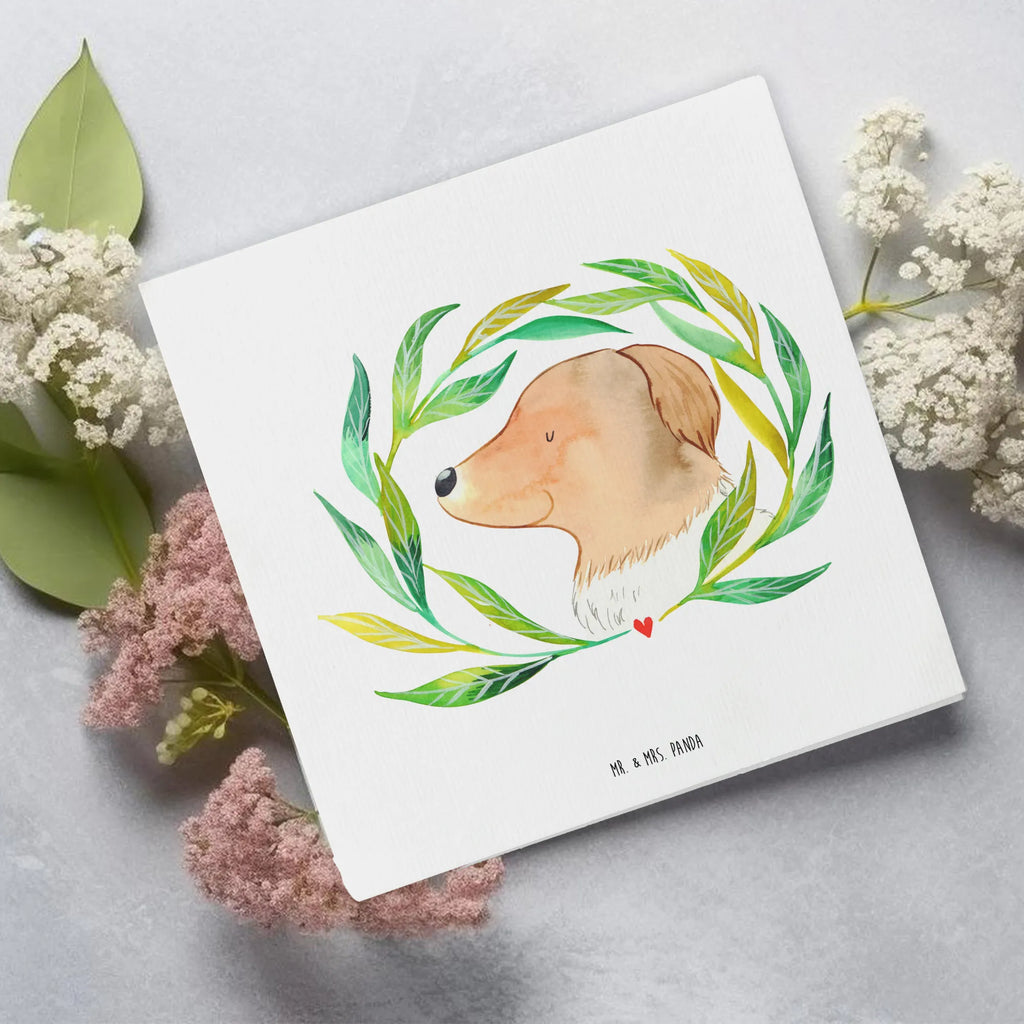 Deluxe Karte Hund Blumen Karte, Grußkarte, Klappkarte, Einladungskarte, Glückwunschkarte, Hochzeitskarte, Geburtstagskarte, Hochwertige Grußkarte, Hochwertige Klappkarte, Hund, Hundemotiv, Haustier, Hunderasse, Tierliebhaber, Hundebesitzer, Sprüche, Ranke, Therapie, Selbsttherapie, Hundeliebe, Hundeglück, Hunde