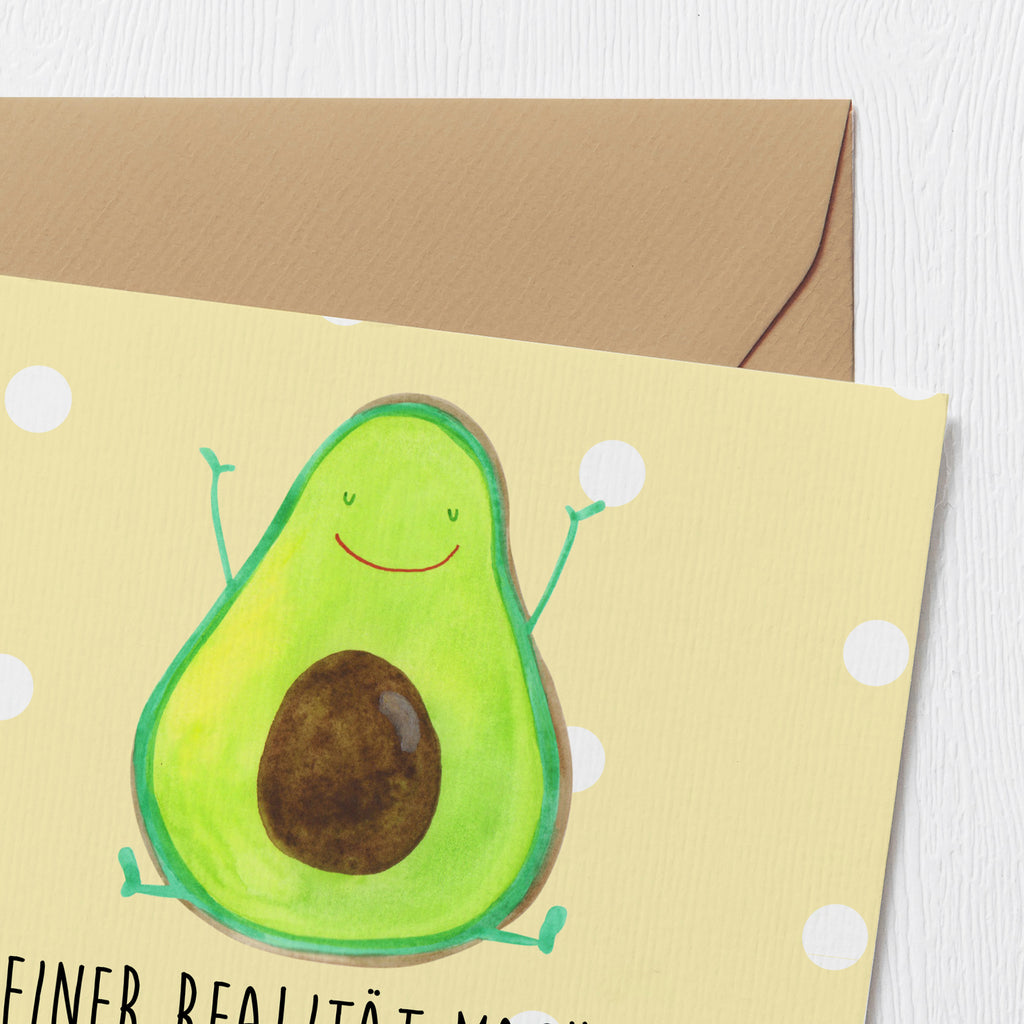 Deluxe Karte Avocado Glücklich Karte, Grußkarte, Klappkarte, Einladungskarte, Glückwunschkarte, Hochzeitskarte, Geburtstagskarte, Hochwertige Grußkarte, Hochwertige Klappkarte, Avocado, Veggie, Vegan, Gesund, Chaos