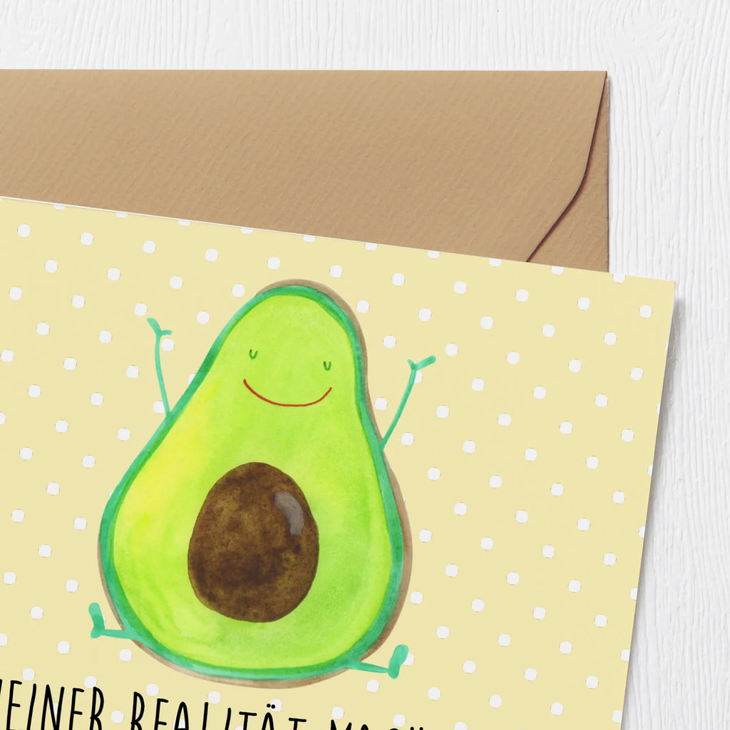 Deluxe Karte Avocado Glücklich Karte, Grußkarte, Klappkarte, Einladungskarte, Glückwunschkarte, Hochzeitskarte, Geburtstagskarte, Hochwertige Grußkarte, Hochwertige Klappkarte, Avocado, Veggie, Vegan, Gesund, Chaos