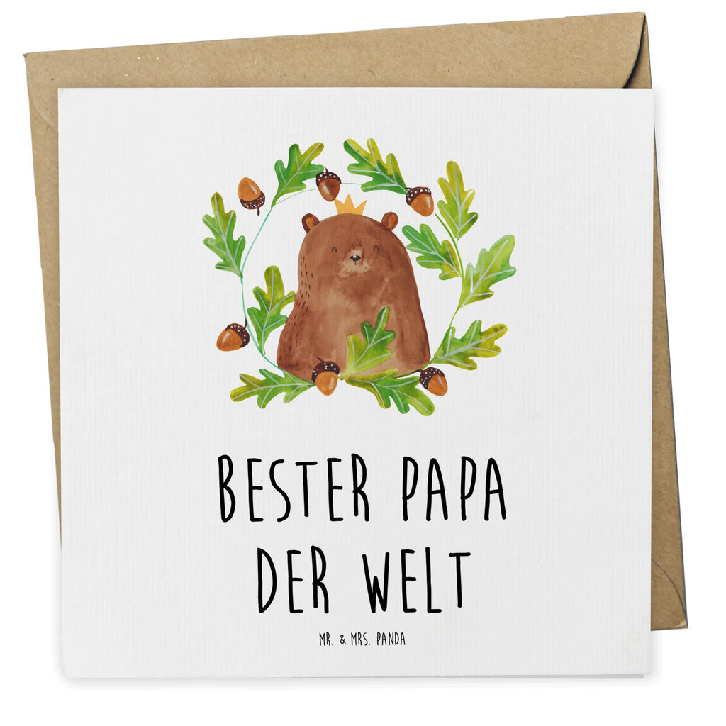 Deluxe Karte Bär König Karte, Grußkarte, Klappkarte, Einladungskarte, Glückwunschkarte, Hochzeitskarte, Geburtstagskarte, Hochwertige Grußkarte, Hochwertige Klappkarte, Bär, Teddy, Teddybär, Papa, Papa Bär, bester Vater, bester Papa, weltbester Papa, Vatertag, Vater, Dad, Daddy, Papi