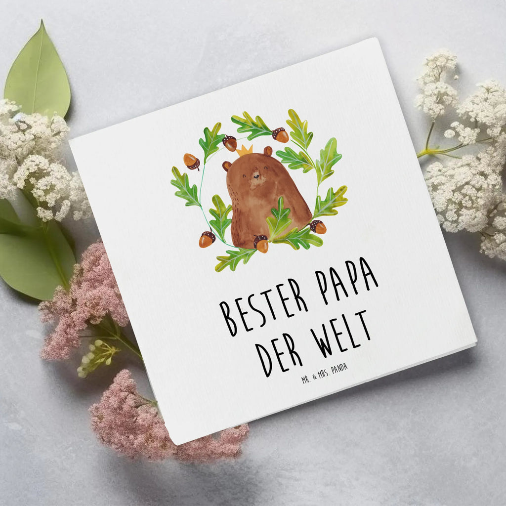 Deluxe Karte Bär König Karte, Grußkarte, Klappkarte, Einladungskarte, Glückwunschkarte, Hochzeitskarte, Geburtstagskarte, Hochwertige Grußkarte, Hochwertige Klappkarte, Bär, Teddy, Teddybär, Papa, Papa Bär, bester Vater, bester Papa, weltbester Papa, Vatertag, Vater, Dad, Daddy, Papi