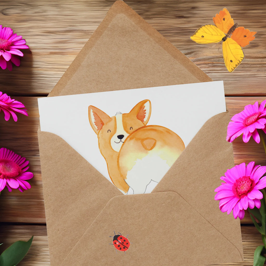 Deluxe Karte Corgi Po Karte, Grußkarte, Klappkarte, Einladungskarte, Glückwunschkarte, Hochzeitskarte, Geburtstagskarte, Hochwertige Grußkarte, Hochwertige Klappkarte, Hund, Hundemotiv, Haustier, Hunderasse, Tierliebhaber, Hundebesitzer, Sprüche, Corgie, Hundeliebe, Motivation, Selbstliebe, Spruch