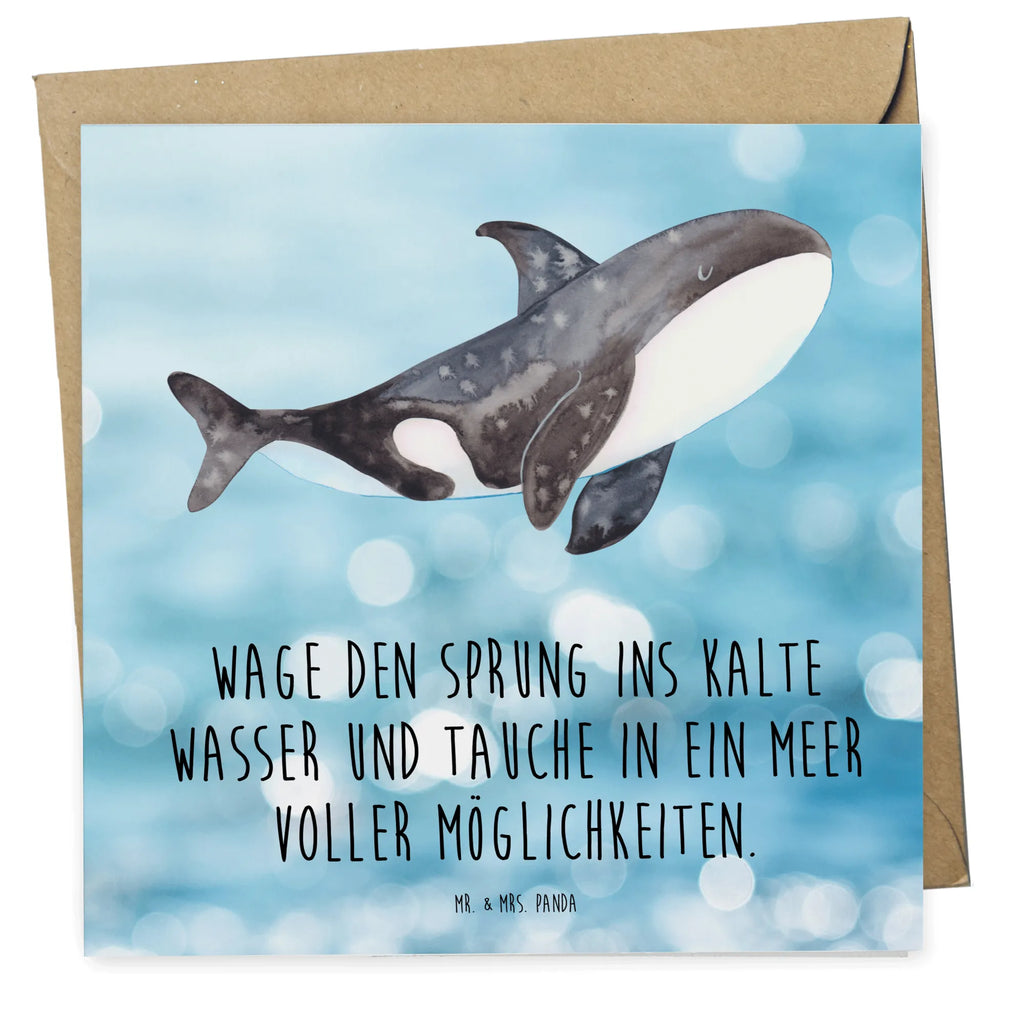 Deluxe Karte Orca Karte, Grußkarte, Klappkarte, Einladungskarte, Glückwunschkarte, Hochzeitskarte, Geburtstagskarte, Hochwertige Grußkarte, Hochwertige Klappkarte, Meerestiere, Meer, Urlaub, Orca, Orcas, Killerwal, Wal, Möglichkeiten, Büro, Arbeit, Motivation, Selbstliebe, Neustart, Startup