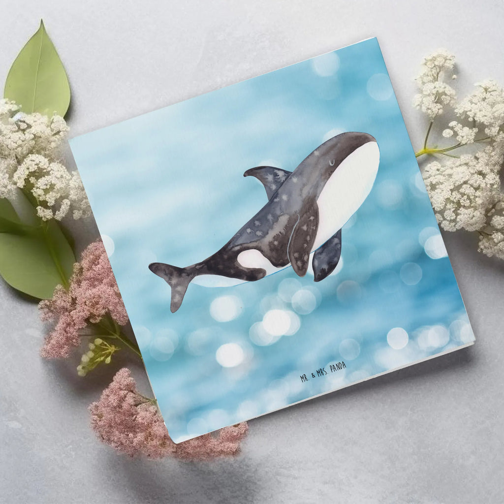 Deluxe Karte Orca Karte, Grußkarte, Klappkarte, Einladungskarte, Glückwunschkarte, Hochzeitskarte, Geburtstagskarte, Hochwertige Grußkarte, Hochwertige Klappkarte, Meerestiere, Meer, Urlaub, Orca, Orcas, Killerwal, Wal, Möglichkeiten, Büro, Arbeit, Motivation, Selbstliebe, Neustart, Startup