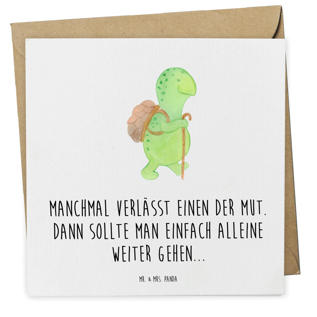 Deluxe Karte Schildkröte Wanderer Karte, Grußkarte, Klappkarte, Einladungskarte, Glückwunschkarte, Hochzeitskarte, Geburtstagskarte, Hochwertige Grußkarte, Hochwertige Klappkarte, Schildkröte, Schildkröten, Motivation, Motivationsspruch, Motivationssprüche, Neuanfang