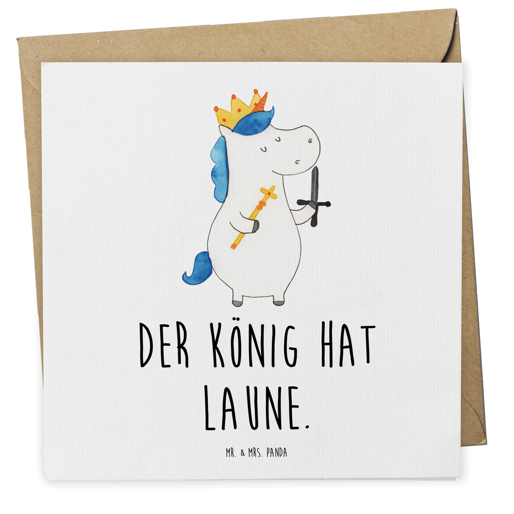 Deluxe Karte Einhorn König mit Schwert Karte, Grußkarte, Klappkarte, Einladungskarte, Glückwunschkarte, Hochzeitskarte, Geburtstagskarte, Hochwertige Grußkarte, Hochwertige Klappkarte, Einhorn, Einhörner, Einhorn Deko, Pegasus, Unicorn, König, Ritter, Mittelalter