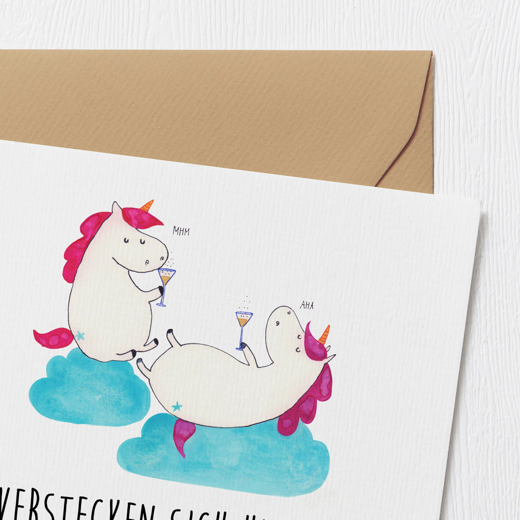 Deluxe Karte Einhorn Sekt Karte, Grußkarte, Klappkarte, Einladungskarte, Glückwunschkarte, Hochzeitskarte, Geburtstagskarte, Hochwertige Grußkarte, Hochwertige Klappkarte, Einhorn, Einhörner, Einhorn Deko, Pegasus, Unicorn, Freundinnen, Freundin, BFF, Sekt, Mädelsabend, Spaß, Party, Korken, Anstoßen, Beste