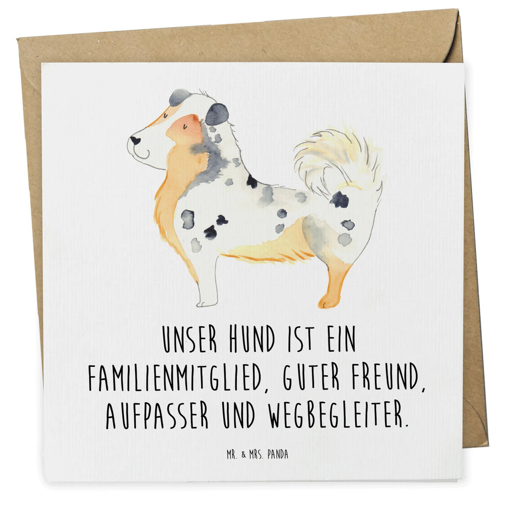 Deluxe Karte Hund Australien Shepherd Karte, Grußkarte, Klappkarte, Einladungskarte, Glückwunschkarte, Hochzeitskarte, Geburtstagskarte, Hochwertige Grußkarte, Hochwertige Klappkarte, Hund, Hundemotiv, Haustier, Hunderasse, Tierliebhaber, Hundebesitzer, Sprüche, Australien Shepherd, Shepherd, Hundeliebe, Familienhund, Spruch