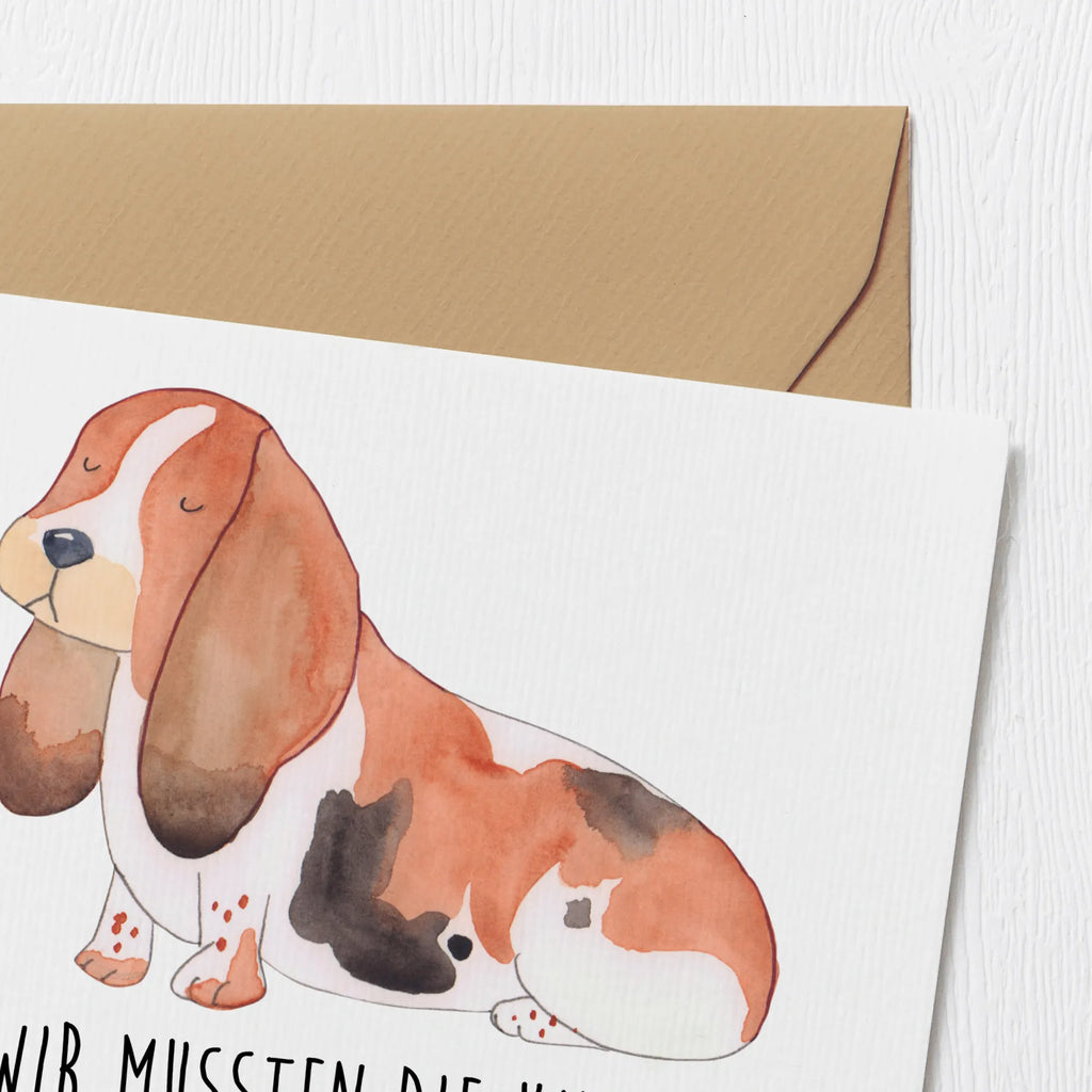 Deluxe Karte Hund Basset Hound Karte, Grußkarte, Klappkarte, Einladungskarte, Glückwunschkarte, Hochzeitskarte, Geburtstagskarte, Hochwertige Grußkarte, Hochwertige Klappkarte, Hund, Hundemotiv, Haustier, Hunderasse, Tierliebhaber, Hundebesitzer, Sprüche, Basset Hound, Basset, Hundeliebe, kinderlos