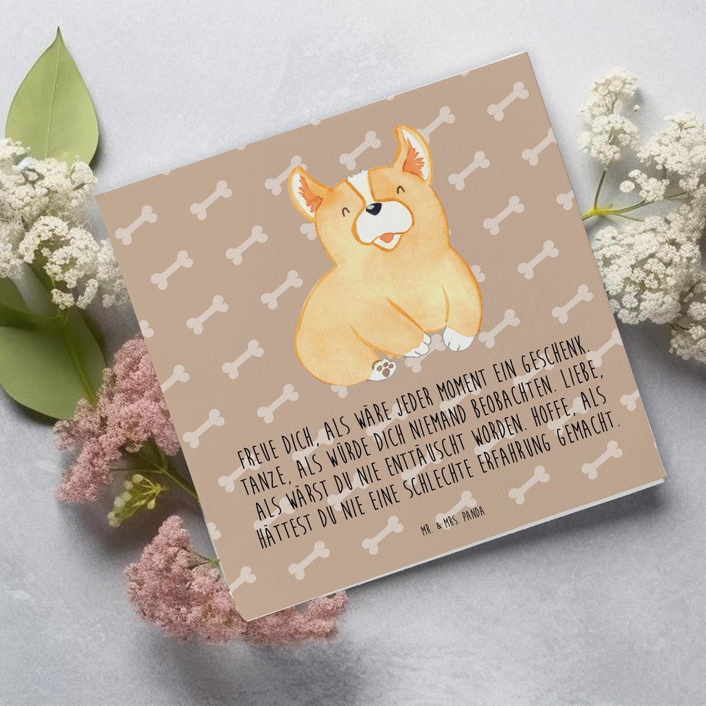 Deluxe Karte Corgie Karte, Grußkarte, Klappkarte, Einladungskarte, Glückwunschkarte, Hochzeitskarte, Geburtstagskarte, Hochwertige Grußkarte, Hochwertige Klappkarte, Hund, Hundemotiv, Haustier, Hunderasse, Tierliebhaber, Hundebesitzer, Sprüche, Corgie, Welsh Corgie Pembroke, britisch, Motivation, Spruch, Hundespruch, Lebensfreude