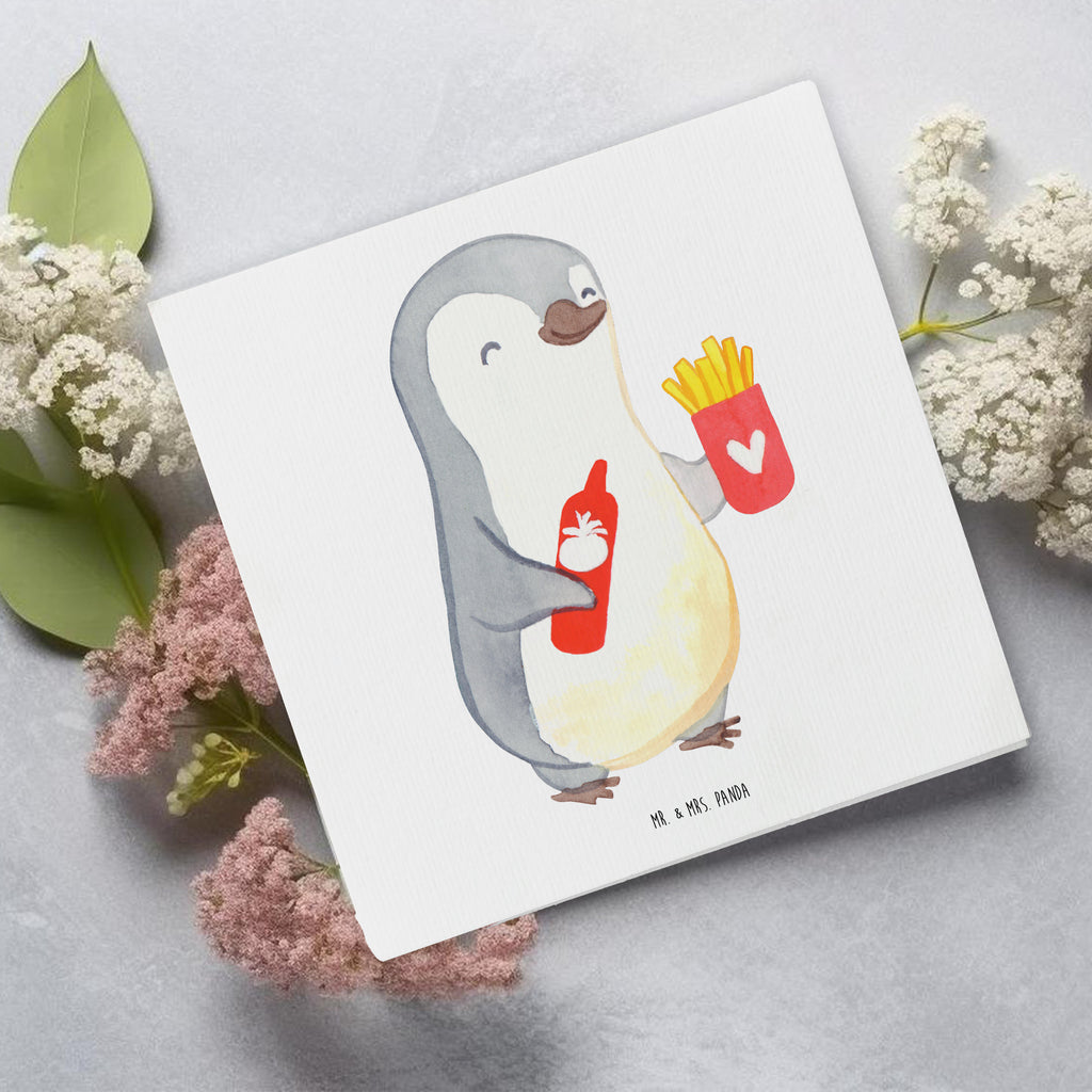 Deluxe Karte Pinguin Pommes Karte, Grußkarte, Klappkarte, Einladungskarte, Glückwunschkarte, Hochzeitskarte, Geburtstagskarte, Hochwertige Grußkarte, Hochwertige Klappkarte, Liebe, Partner, Freund, Freundin, Ehemann, Ehefrau, Heiraten, Verlobung, Heiratsantrag, Liebesgeschenk, Jahrestag, Hocheitstag, Valentinstag, Geschenk für Frauen, Hochzeitstag, Mitbringsel, Geschenk für Freundin, Geschenk für Partner, Liebesbeweis, für Männer, für Ehemann