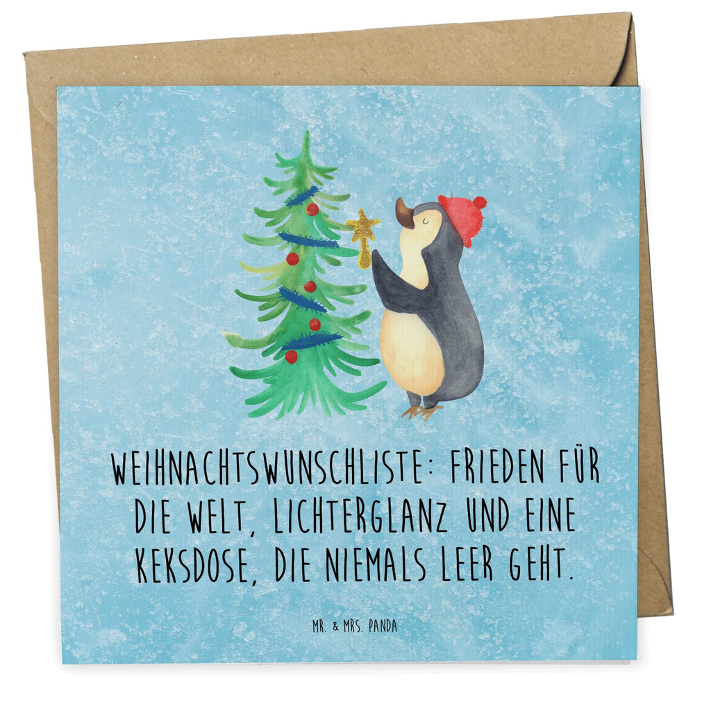 Deluxe Karte Pinguin Weihnachtsbaum Karte, Grußkarte, Klappkarte, Einladungskarte, Glückwunschkarte, Hochzeitskarte, Geburtstagskarte, Hochwertige Grußkarte, Hochwertige Klappkarte, Winter, Weihnachten, Weihnachtsdeko, Nikolaus, Advent, Heiligabend, Wintermotiv, Pinguin