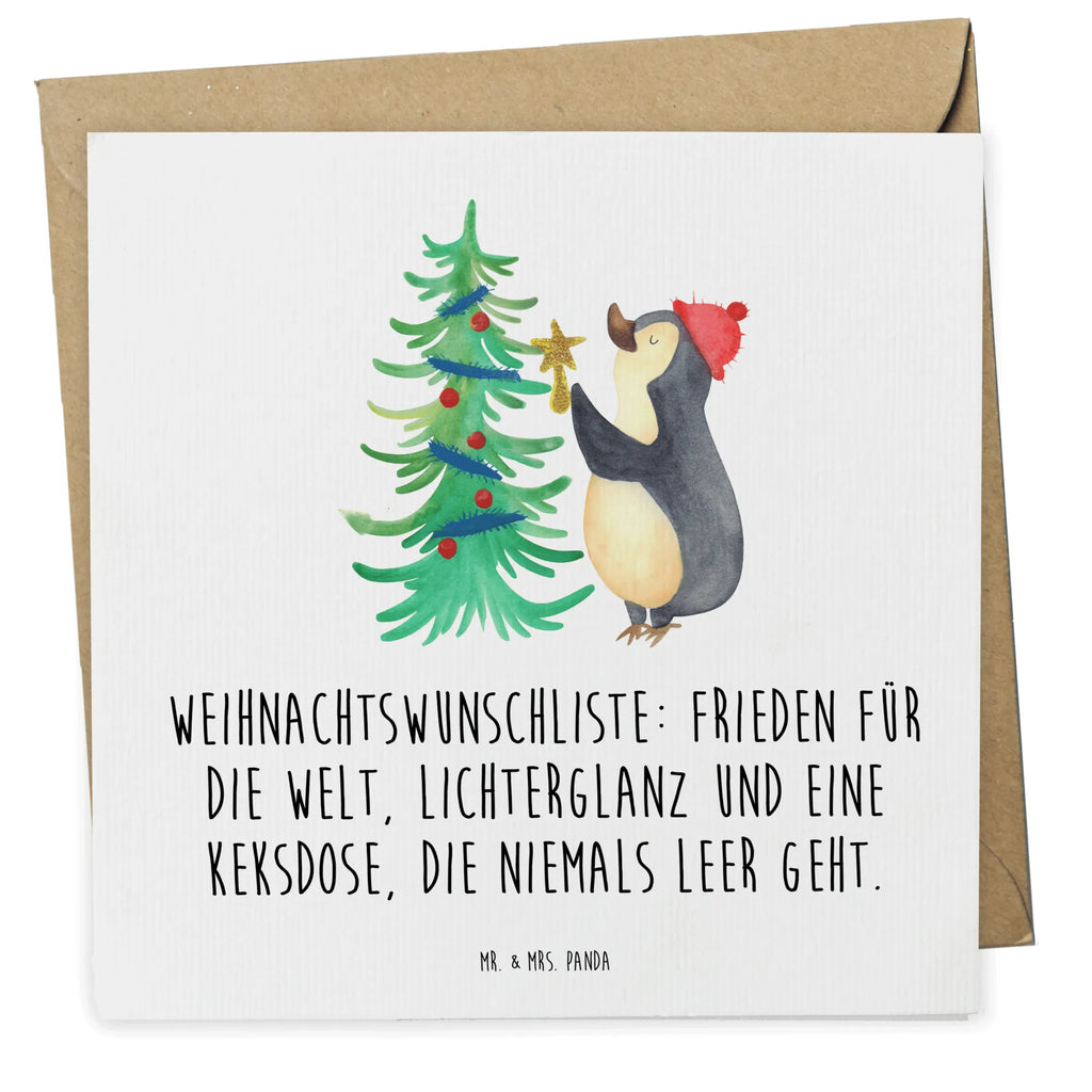 Deluxe Karte Pinguin Weihnachtsbaum Karte, Grußkarte, Klappkarte, Einladungskarte, Glückwunschkarte, Hochzeitskarte, Geburtstagskarte, Hochwertige Grußkarte, Hochwertige Klappkarte, Winter, Weihnachten, Weihnachtsdeko, Nikolaus, Advent, Heiligabend, Wintermotiv, Pinguin