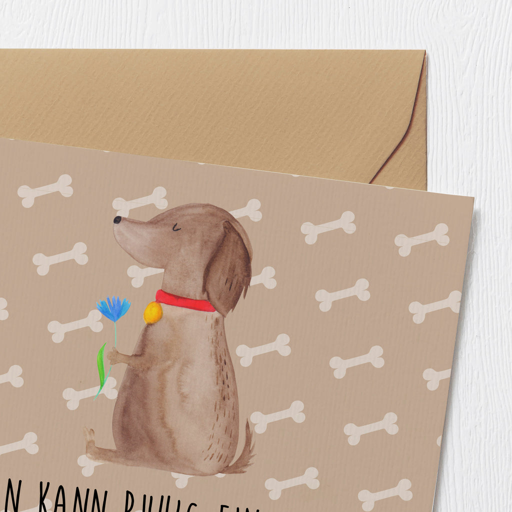 Deluxe Karte Hund Blume Karte, Grußkarte, Klappkarte, Einladungskarte, Glückwunschkarte, Hochzeitskarte, Geburtstagskarte, Hochwertige Grußkarte, Hochwertige Klappkarte, Hund, Hundemotiv, Haustier, Hunderasse, Tierliebhaber, Hundebesitzer, Sprüche, Hunde, Frauchen, Hundeliebe