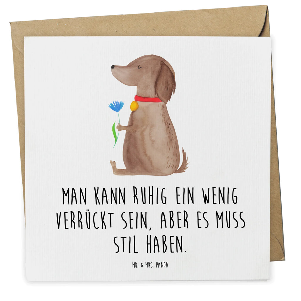 Deluxe Karte Hund Blume Karte, Grußkarte, Klappkarte, Einladungskarte, Glückwunschkarte, Hochzeitskarte, Geburtstagskarte, Hochwertige Grußkarte, Hochwertige Klappkarte, Hund, Hundemotiv, Haustier, Hunderasse, Tierliebhaber, Hundebesitzer, Sprüche, Hunde, Frauchen, Hundeliebe