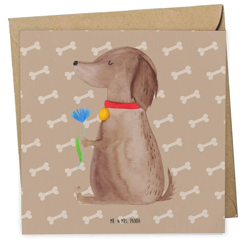 Deluxe Karte Hund Blume Karte, Grußkarte, Klappkarte, Einladungskarte, Glückwunschkarte, Hochzeitskarte, Geburtstagskarte, Hochwertige Grußkarte, Hochwertige Klappkarte, Hund, Hundemotiv, Haustier, Hunderasse, Tierliebhaber, Hundebesitzer, Sprüche, Hunde, Frauchen, Hundeliebe