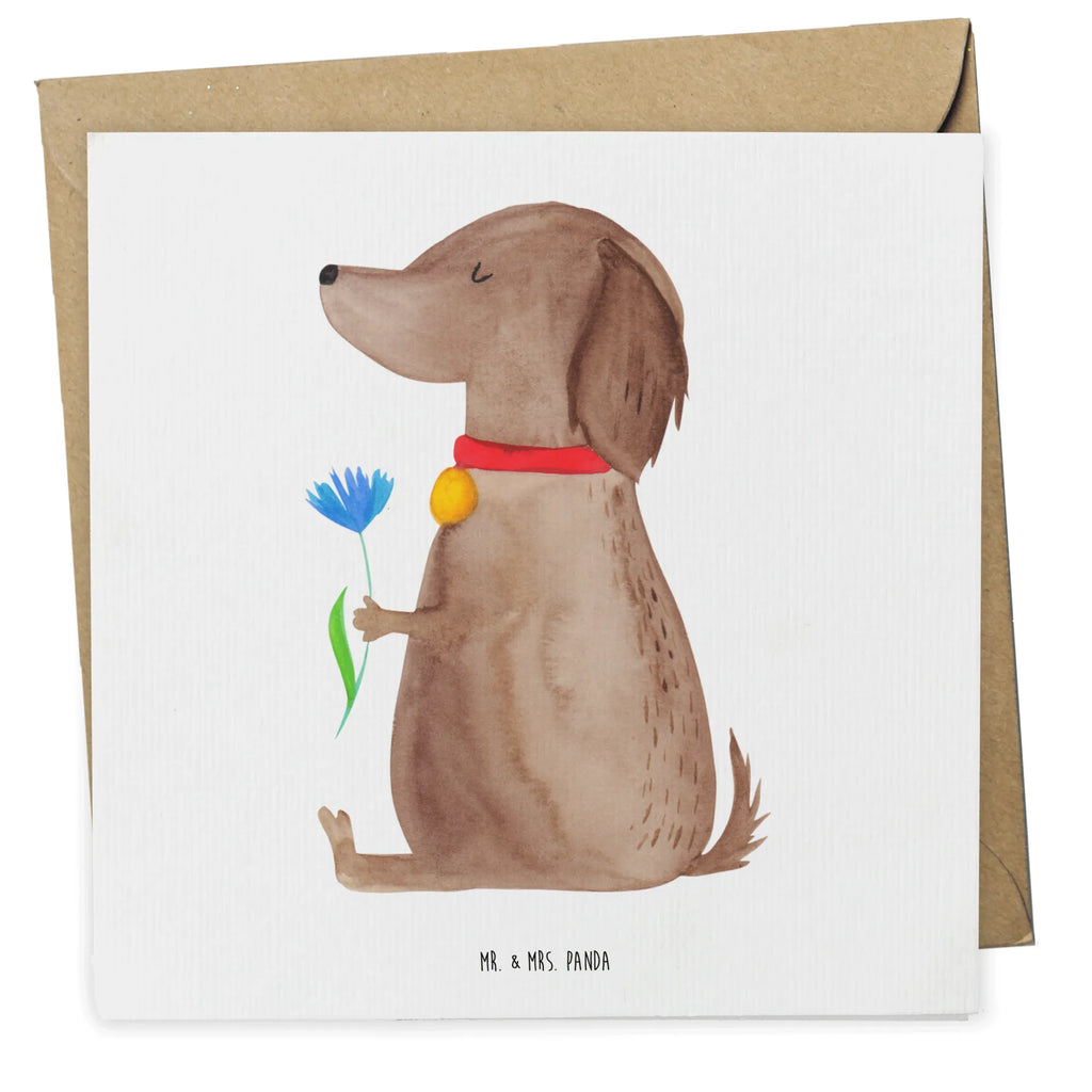 Deluxe Karte Hund Blume Karte, Grußkarte, Klappkarte, Einladungskarte, Glückwunschkarte, Hochzeitskarte, Geburtstagskarte, Hochwertige Grußkarte, Hochwertige Klappkarte, Hund, Hundemotiv, Haustier, Hunderasse, Tierliebhaber, Hundebesitzer, Sprüche, Hunde, Frauchen, Hundeliebe