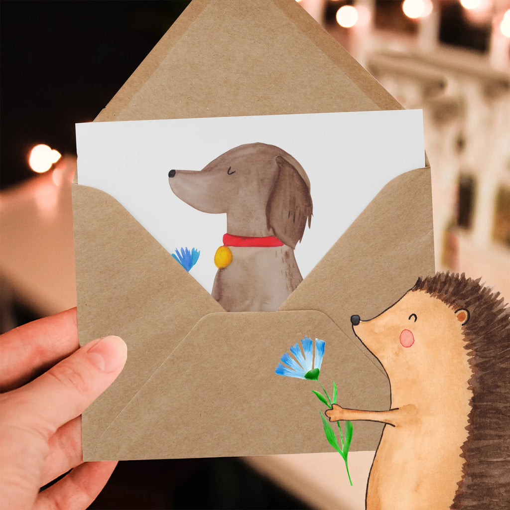 Deluxe Karte Hund Blume Karte, Grußkarte, Klappkarte, Einladungskarte, Glückwunschkarte, Hochzeitskarte, Geburtstagskarte, Hochwertige Grußkarte, Hochwertige Klappkarte, Hund, Hundemotiv, Haustier, Hunderasse, Tierliebhaber, Hundebesitzer, Sprüche, Hunde, Frauchen, Hundeliebe