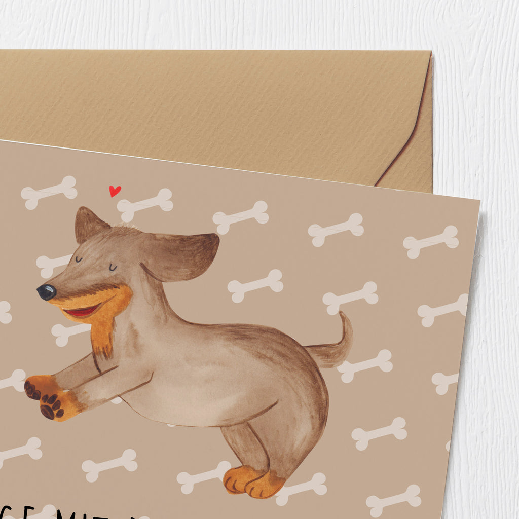 Deluxe Karte Hund Dackel Karte, Grußkarte, Klappkarte, Einladungskarte, Glückwunschkarte, Hochzeitskarte, Geburtstagskarte, Hochwertige Grußkarte, Hochwertige Klappkarte, Hund, Hundemotiv, Haustier, Hunderasse, Tierliebhaber, Hundebesitzer, Sprüche, Hunde, Dackel, Dachshund, happy dog
