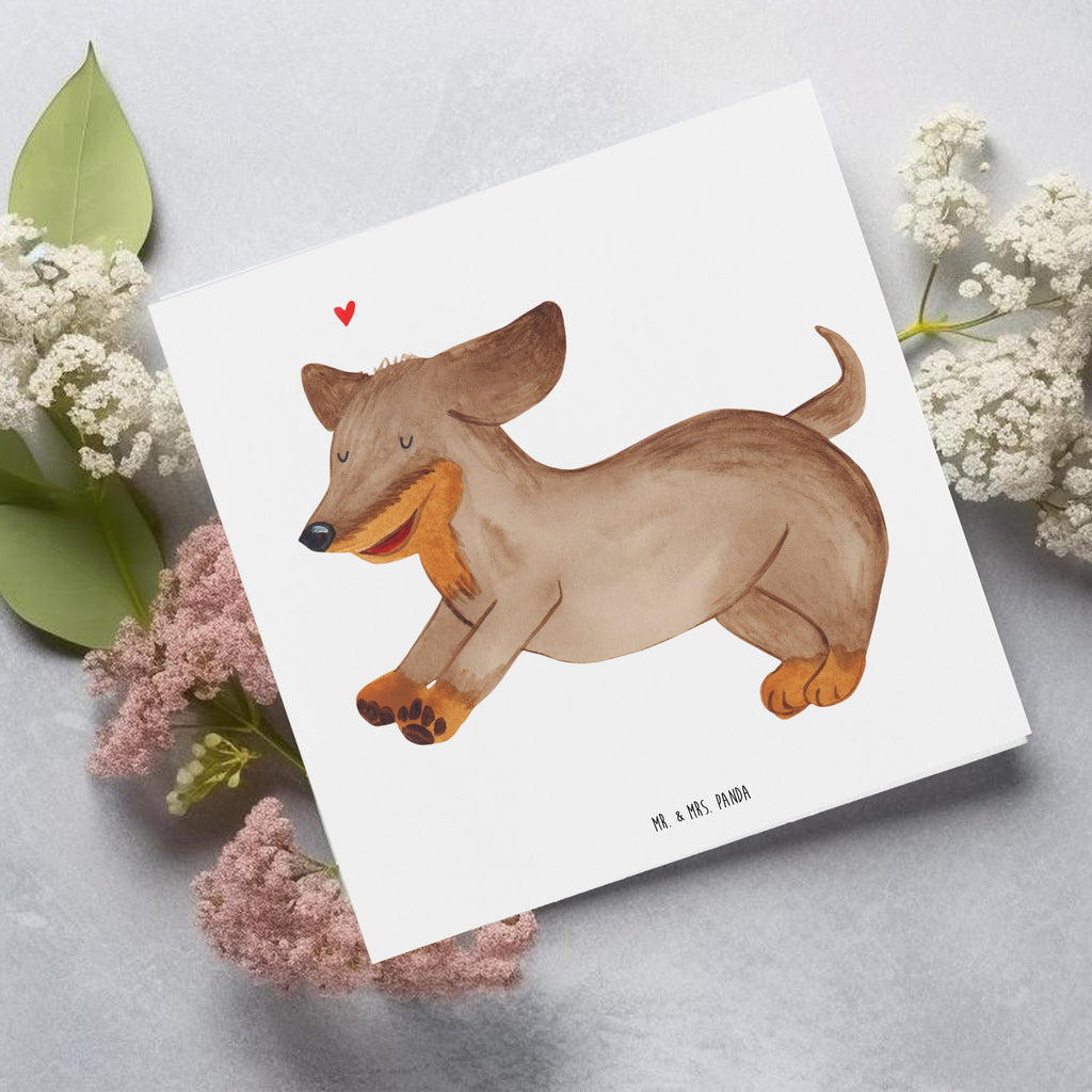 Deluxe Karte Hund Dackel Karte, Grußkarte, Klappkarte, Einladungskarte, Glückwunschkarte, Hochzeitskarte, Geburtstagskarte, Hochwertige Grußkarte, Hochwertige Klappkarte, Hund, Hundemotiv, Haustier, Hunderasse, Tierliebhaber, Hundebesitzer, Sprüche, Hunde, Dackel, Dachshund, happy dog