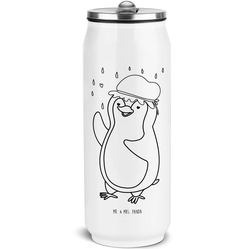 Getränkedosen Trinkflasche Pinguin Duschen Getränkedose, Trinkflasche, Pinguin, Pinguine, Dusche, duschen, Lebensmotto, Motivation, Neustart, Neuanfang, glücklich sein